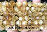 CME804 15 inches 8*10mm faceted bicone citrine gemstone beads