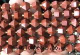 CME852 15 inches 8*10mm faceted bicone red jasper beads