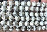 CME853 15 inches 8*10mm faceted bicone sesame jasper beads