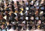 CME876 15 inches 8*10mm faceted bicone red tiger eye beads