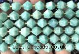 CME882 15 inches 8*10mm faceted bicone amazonite gemstone beads