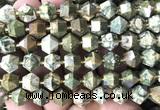 CME884 15 inches 8*10mm faceted bicone rhyolite gemstone beads