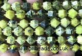 CME886 15 inches 8*10mm faceted bicone yellow turquoise beads