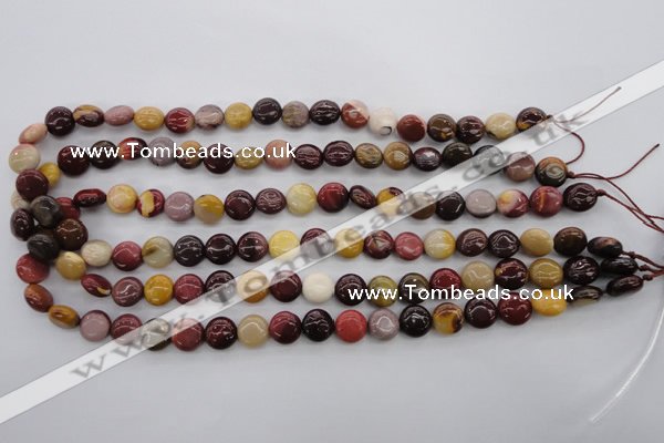 CMK85 15.5 inches 10mm flat round mookaite beads wholesale