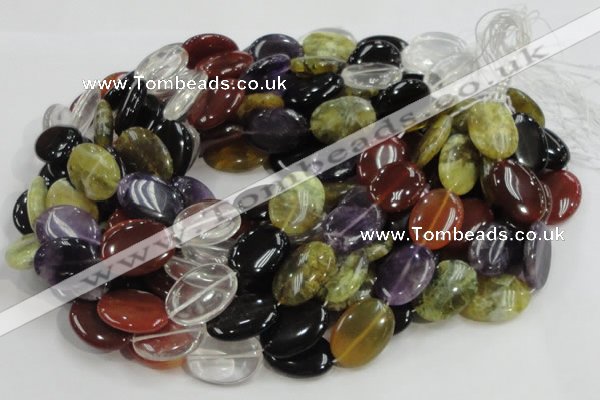 CMQ06 15.5 inches 18*25mm oval multicolor quartz beads wholesale