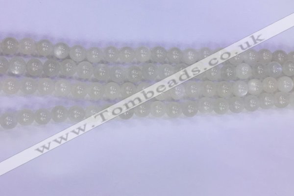 CMS1486 15.5 inches 6mm round white moonstone beads wholesale