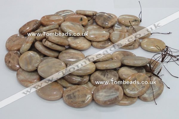 CMS21 15.5 inches 30*40mm oval moonstone gemstone beads wholesale