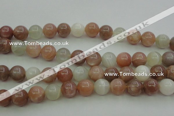 CMS895 15.5 inches 14mm round moonstone gemstone beads wholesale