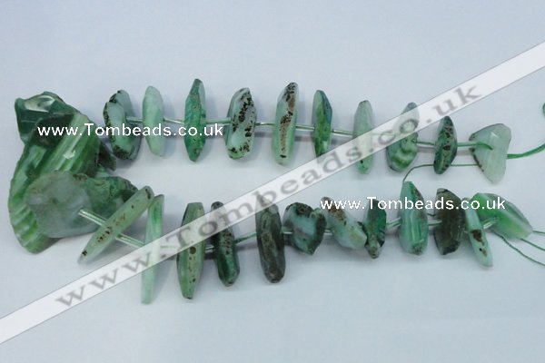 CNG1384 15.5 inches 10*25mm - 40*55mm faceted freeform agate beads