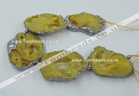 CNG2328 7.5 inches 35*40mm - 45*50mm freeform druzy agate beads