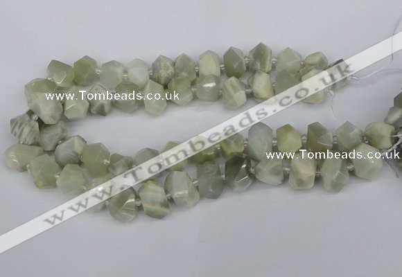 CNG5832 15.5 inches 12*16mm - 15*20mm faceted nuggets moonstone beads