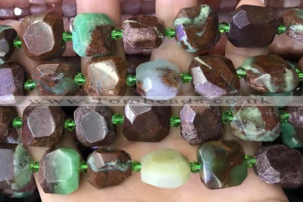 CNG8925 15 inches 14mm - 16mm faceted freeform Australia chrysoprase beads