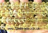 CNG9203 15 inches 7*11mm - 8*12mm faceted nuggets lemon quartz beads