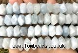 CNG9208 15 inches 7*11mm - 8*12mm faceted nuggets aquamarine beads