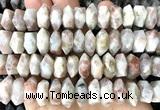 CNG9209 15 inches 7*11mm - 8*12mm faceted nuggets sunstone beads