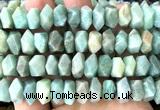 CNG9212 15 inches 7*11mm - 8*12mm faceted nuggets amazonite beads