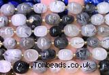 CNG9311 15 inches 10*14mm - 13*18mm nuggets black rutilated quartz beads