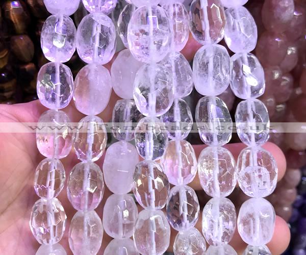 CNG9350 15 inches 12*16mm - 15*20mm faceted nuggets white crystal beads