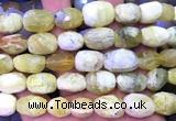 CNG9366 15 inches 12*16mm - 15*20mm faceted nuggets yellow opal beads