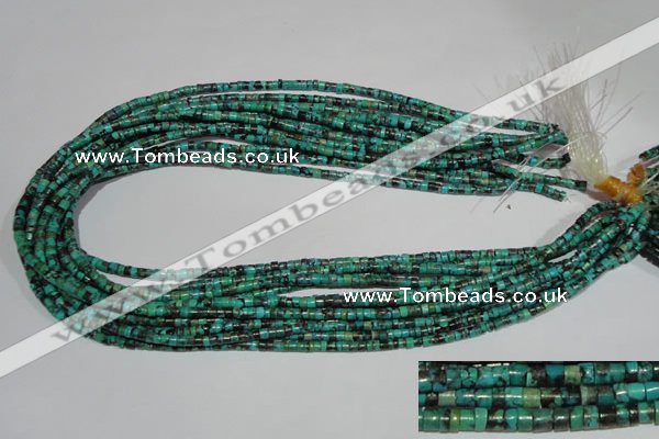 CNT217 15.5 inches 2.5*3mm heishi natural turquoise beads wholesale