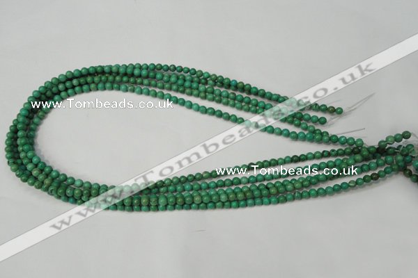 CNT350 15.5 inches 4mm round turquoise beads wholesale