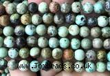 CNT592 15 inches 8mm round natural turquoise gemstone beads