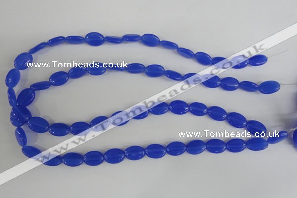 COV64 15.5 inches 10*14mm oval candy jade beads wholesale