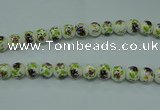 CPB664 15.5 inches 12mm round Painted porcelain beads