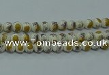 CPB753 15.5 inches 10mm round Painted porcelain beads
