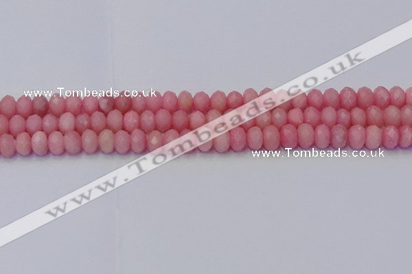 CRB1849 15.5 inches 5*8mm faceted rondelle pink opal beads