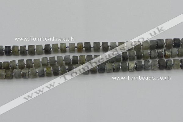 CRB482 15.5 inches 5*8mm tyre labradorite gemstone beads