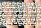 CRB6000 15 inches 6*8mmfaceted rondelle white crystal beads