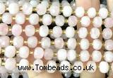 CRB6001 15 inches 6*8mm faceted rondelle rose quartz beads