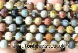 CRB6023 15 inches 6*8mm faceted rondelle American picture jasper beads