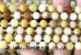 CRB6047 15 inches 6*8mm faceted rondelle yellow aventurine jade beads