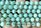 CRB6081 15 inches 6*8mm faceted rondelle amazonite beads