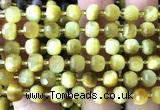 CRB6095 15 inches 6*8mm faceted rondelle golden tiger eye beads