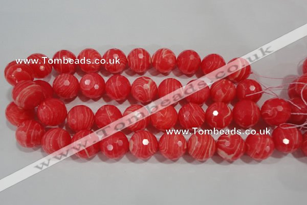 CRC518 15.5 inches 20mm faceted round synthetic rhodochrosite beads