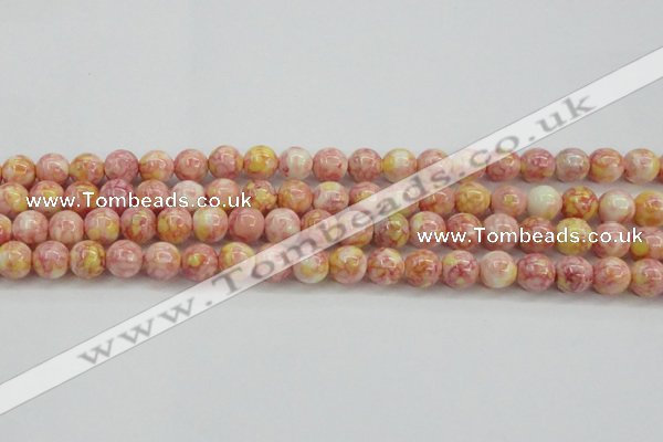 CRF317 15.5 inches 10mm round dyed rain flower stone beads wholesale