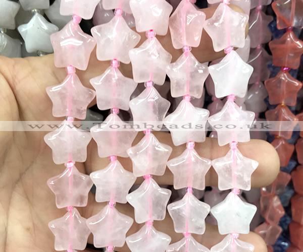 CRG60 15 inches 16mm star rose quartz beads wholesale