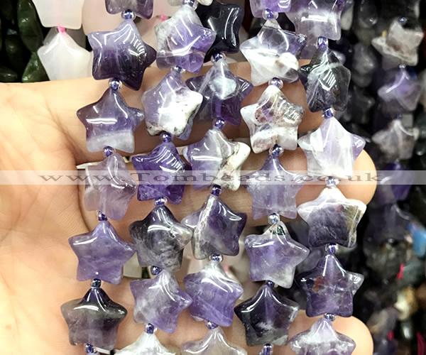 CRG63 15 inches 16mm star dogtooth amethyst beads wholesale