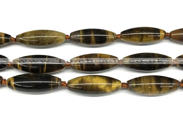 CRI162 15 inches 15*38mm - 16*40mm rice yellow tiger eye beads