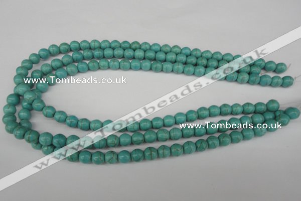 CRO133 15.5 inches 8mm round synthetic turquoise beads wholesale