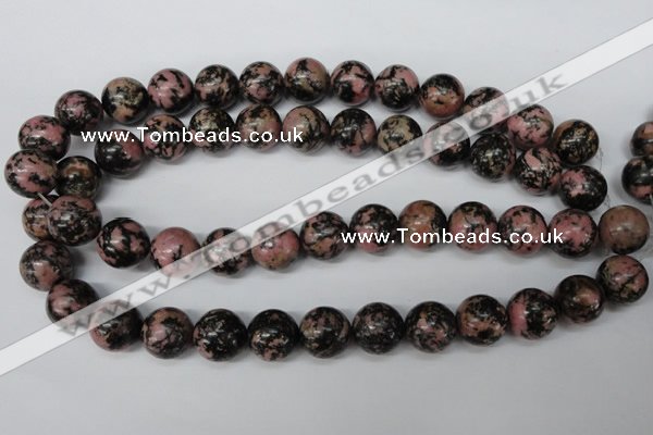 CRO452 15.5 inches 16mm round rhodonite gemstone beads wholesale