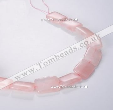 CRQ09 A grade 18*25mm rectangle natural rose quartz beads