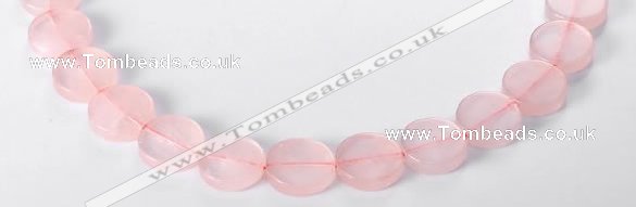 CRQ10 16mm coin A grade natural rose quartz beads Wholesale