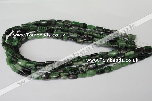 CRZ50 15.5 inches 8*12mm rectangle ruby zoisite gemstone beads