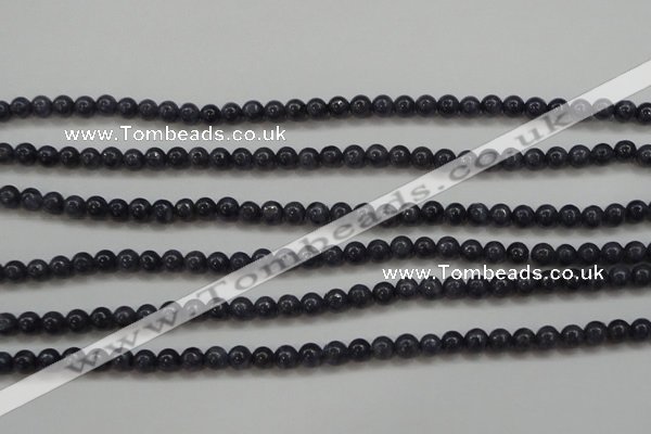 CRZ821 15.5 inches 4mm round natural sapphire gemstone beads