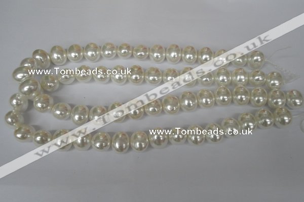 CSB135 15.5 inches 12*15mm – 13*16mm oval shell pearl beads