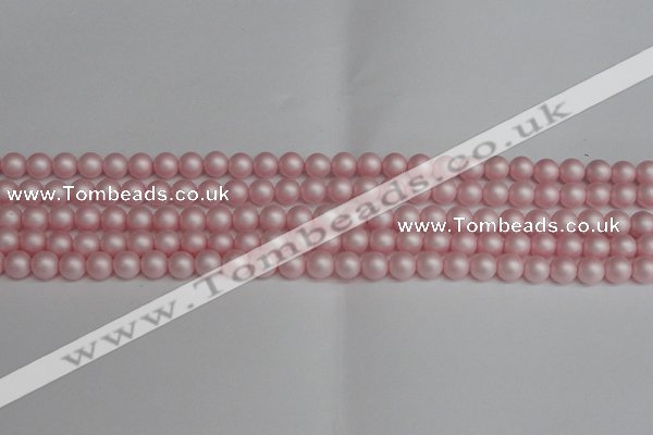 CSB1371 15.5 inches 6mm matte round shell pearl beads wholesale